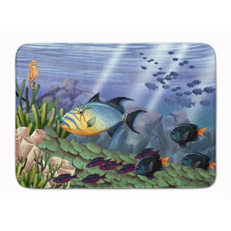 Carolines Treasures Undersea Fantasy 10 Machine Washable Memory Foam Mat PTW2035RUG